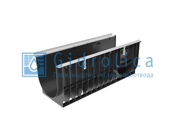 Лоток водоотводный Gidrolica Super ЛВ -30.38.39,6 - пластиковый, кл. Е600 (0830) GL 365710