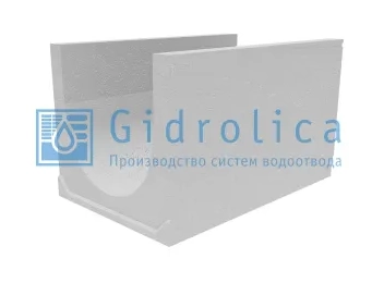 Лоток водоотводный бетонный коробчатый Gidrolica (СО-500мм), с уклоном 0,5% КUу 100.65(50).60,5(51,5)-BGU-XL, № 31 (40750031) GL 780154