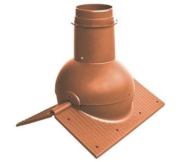 Элемент коньковый Krovent Pipe-Cone красно-коричневый GL 445217