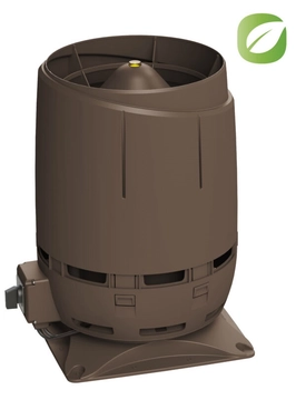 Вентилятор крышный Vilpe Flow Есo110S с основанием 300х300 коричный GL 278756
