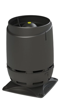 Выход вентиляционный Vilpe Flow 125S с основанием 250x250 черный GL 278202