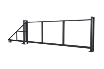 Ворота откатные Жалюзи 2,0х5,5 RAL 7024 без заполнения GL 609087