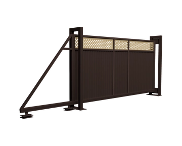 Ворота откатные Estet Plus 2,0х4,5 RAL RR 32/1014 GL 215917
