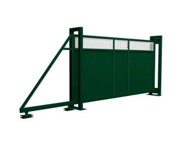 Ворота откатные Estet Plus 2,0х4,5 RAL 6005/1013 GL 403900