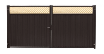 Ворота Estet Plus 2,0х3,6 RAL RR32/1014 GL 215924