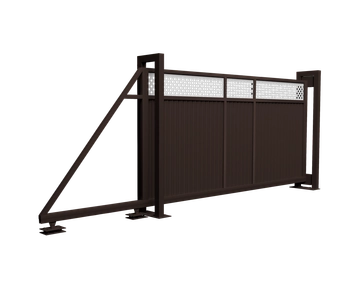 Ворота откатные Estet Plus 2,0х4,5 RAL RR 32/1013 GL 239035