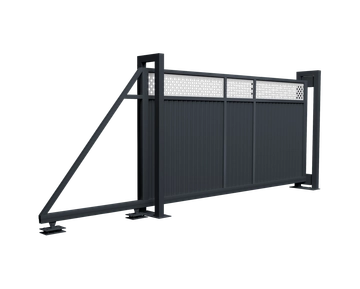 Ворота откатные Estet Plus 2,0х4,5 RAL 7024/1013 GL 190935