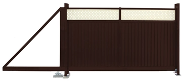Ворота откатные Estet Plus 2,0х3,5 RAL 8017/1014 GL 68129