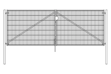 Ворота Light без замка 2,03х4,0 RAL 6005 GL 427323
