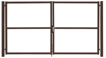 Ворота Colority цинк с замком 1,5х3,5 RAL 8017 GL 384244