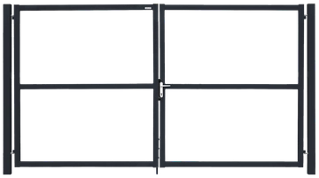 Ворота Colority цинк с замком 2,0х4,0 RAL 7024 GL 452549