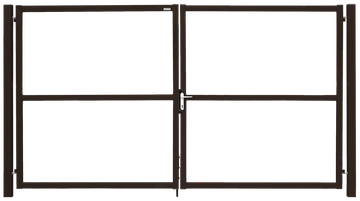 Ворота Colority цинк с замком 1,8х4,0 RAL 8017 GL 482272