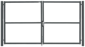 Ворота Colority цинк с замком 2,0х4,0 RAL 7012 GL 730237