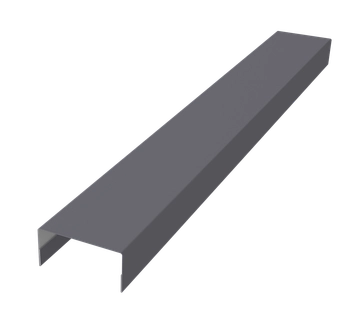 Крышка забора для горизонтального монтажа штакетника Grand Line 0,45 ПЭ RAL 7004 сигнальный серый (2,5м) GL 642751