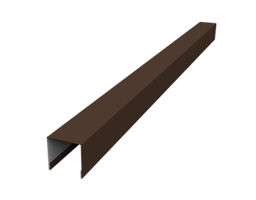 Планка вертикальная лицевая для горизонтального монтажа штакетника Grand Line 0,5 PurPro RAL 8017 шоколад (1,8м) GL 643795