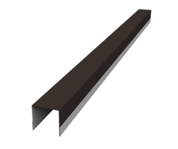 Планка вертикальная обратная для горизонтального монтажа штакетника Grand Line 0,5 Сатин матовый ТХ RR 32 темно-коричневый (2м) GL 644952