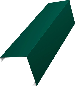 Декоративная накладка на столб универсальная угловая 80х80 для забора жалюзи Grand Line 0,5 Сатин матовый ТХ RAL 6005 зеленый мох (3м) GL 626606