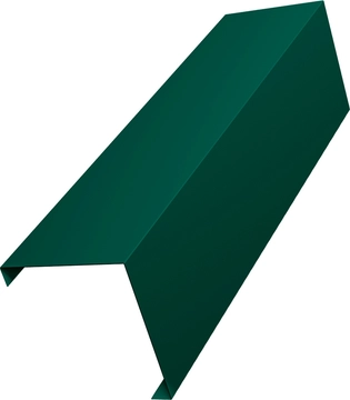Декоративная накладка на столб универсальная угловая 80х80 для забора жалюзи Grand Line 0,45 ПЭ двухсторонний RAL 6005 зеленый мох (2м) GL 626088