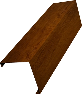 Декоративная накладка на столб универсальная угловая 80х80 для забора жалюзи Grand Line 0,45 Принт Премиум двухсторонний Золотой дуб насыщенный Фреш (1,8м) GL 716452