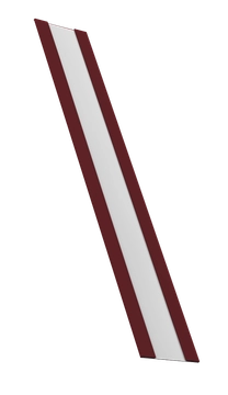 Крепежная планка для забора жалюзи Милан, Милан Слим, Токио Grand Line 0,45 Drap ТХ RAL 3005 красное вино (2,5м) GL 627001