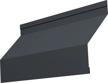 Ламель забора жалюзи Милан новый Grand Line 0,45 Drap TwinColor с пленкой RAL 7024 мокрый асфальт GL 510977