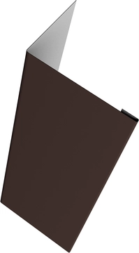 Нащельник 25х35 для забора жалюзи Милан, Токио, Палермо (для калиток и ворот) Grand Line 0,5 Сатин матовый RAL 8017 шоколад (1,68м) GL 565266