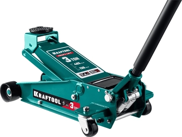 KRAFTOOL  KRAFT-LIFT, 3 т, 130 - 465 мм, подкатной домкрат с быстрым подъемом для СТО (43450-3) 43450-3_z01