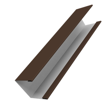 Крышка для забора жалюзи Милан Слим Grand Line 0,5 ПЭ RAL 8017 шоколад (2,5м) GL 673291