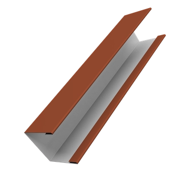 Крышка для забора жалюзи Милан Слим Grand Line 0,5 Сатин RAL 8004 терракота (2м) GL 672723