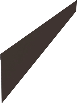 Ламель забора жалюзи Палермо стартовая/финишная для калиток и ворот Grand Line 0,5 Полидэкстер TwinColor RR 32 темно-коричневый GL 817690