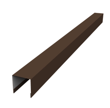 Планка вертикальная лицевая для забора жалюзи Палермо Grand Line 0,5 PurLite матовый RAL 8017 шоколад (2м) GL 631789