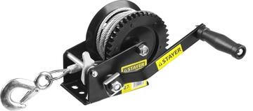STAYER  MAXPull, 0.7 т, 8 м, ручная барабанная тросовая лебедка (43112-0.7) 43112-0.7