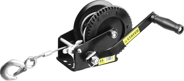 STAYER  MAXPull, 0.9 т, 8 м, ручная барабанная тросовая лебедка (43112-0.9) 43112-0.9