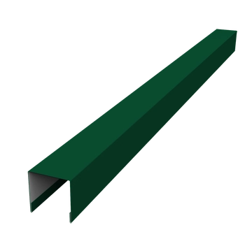 Планка вертикальная лицевая для забора жалюзи Палермо Grand Line 0,45 ПЭ RAL 6005 зеленый мох (1,8м) GL 631554