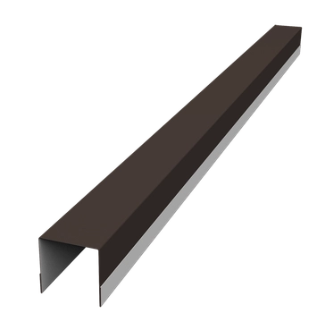 Планка вертикальная обратная для забора жалюзи Палермо Grand Line 0,45 Drap RR 32 темно-коричневый (3м) GL 632174