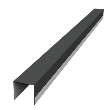 Планка вертикальная обратная для забора жалюзи Палермо Grand Line 0,5 Сатин RAL 7016 антрацитово-серый (1,8м) GL 633074