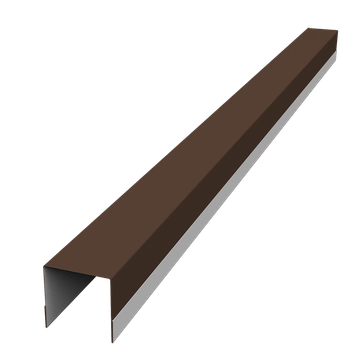 Планка вертикальная обратная для забора жалюзи Палермо Grand Line 0,45 Drap СТ RAL 8017 шоколад (2,5м) GL 632189
