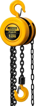 STAYER  ProLift, 1 т, 2.5 м, ручная цепная шестеренная таль, Professional (4308-1) 4308-1_z01