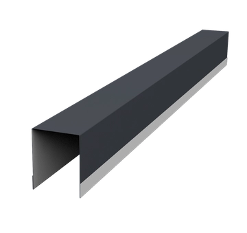 Планка опорная составная внутренняя для забора жалюзи Палермо Grand Line 0,5 Drap ТХ RAL 7024 мокрый асфальт (2,5м) GL 636066