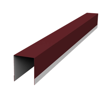Планка опорная составная внутренняя для забора жалюзи Палермо Grand Line 0,5 ПЭ RAL 3005 красное вино (3м) GL 753037