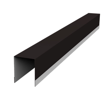Планка опорная составная внутренняя для забора жалюзи Палермо Grand Line 0,5 PurPro матовый RAL 9005 черный (1,8м) GL 636394