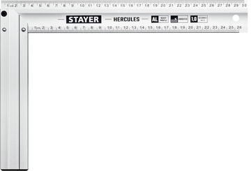 STAYER  300 мм, жесткий столярный угольник, Professional (3432-30) 3432-30