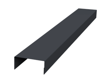 Крышка 30х20 для забора жалюзи Техас Grand Line 0,45 Drap TwinColor RAL 7024 мокрый асфальт (3м) GL 617929