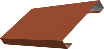 Ламель лицевая 125 забора жалюзи Техас Grand Line 0,45 Drap ТР RAL 8004 терракота GL 703339