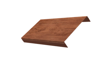 Ламель обратная стартовая/финишная забора жалюзи Техас 50мм для калиток и ворот (с заполнением ламелями 150) Grand Line 0,45 Принт Премиум Рябина насыщенная Фреш TwinColor GL 726337
