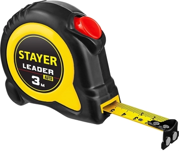 STAYER  Leader, 3 м х 16 мм, рулетка с автостопом, Professional (3402-3) 3402-3_z02