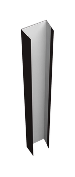 Крепежная планка верхняя для забора жалюзи Техас Grand Line 0,5 Rooftop Бархат RAL 9005 черный (3м) GL 631048