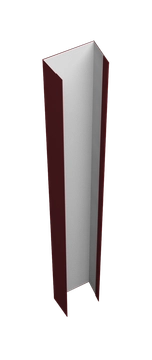 Крепежная планка верхняя для забора жалюзи Техас Grand Line 0,5 ПЭ RAL 3005 красное вино (2м) GL 753183