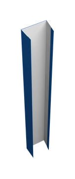 Крепежная планка верхняя для забора жалюзи Техас Grand Line 0,45 ПЭ RAL 5005 сигнальный синий (2,5м) GL 630708
