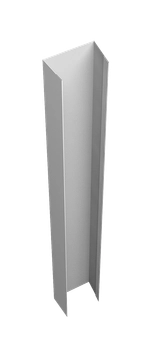 Крепежная планка верхняя для забора жалюзи Техас Grand Line 0,45 ПЭ RAL 9003 сигнальный белый (3м) GL 630727